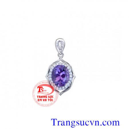 Mặt dây chuyền vàng thạch anh tím