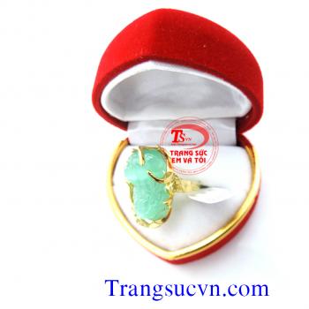 Nhẫn nữ vàng tây vàng 10k gắn tỳ hưu