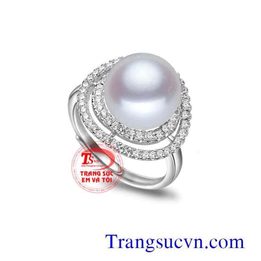 Nhẫn trắng ngọc trai