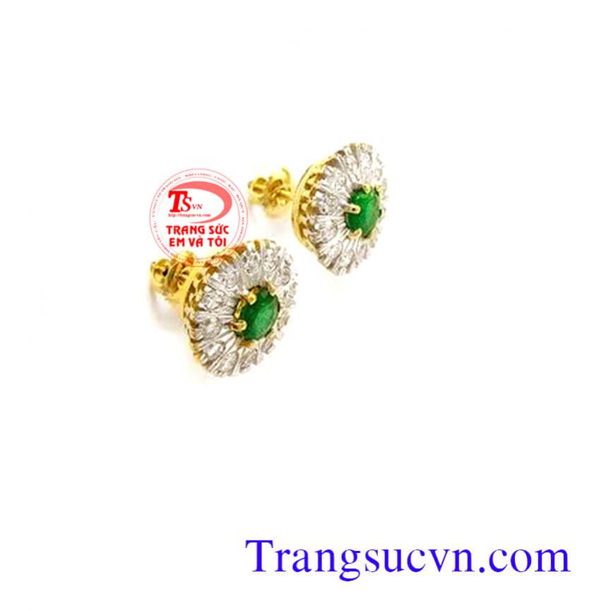 Bông tai ngọc lục bảo