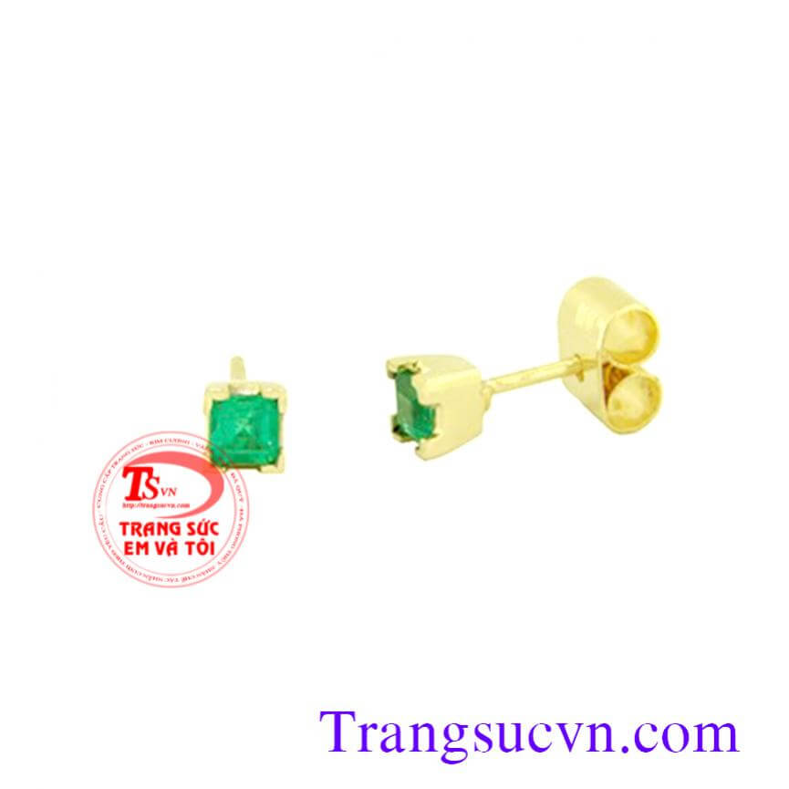 Hoa tai đá quý Emerald