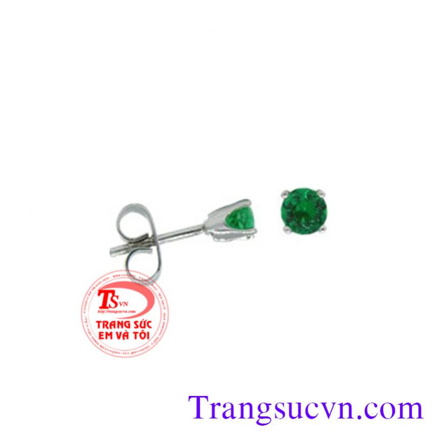 Nụ tai emerald nhỏ xinh