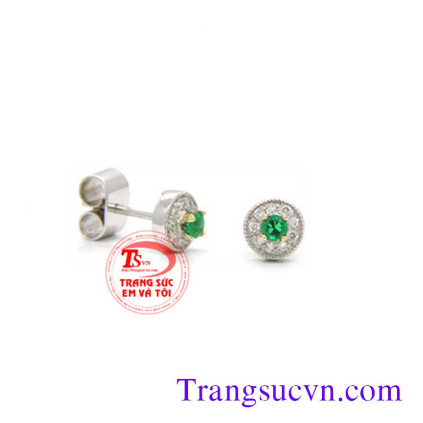 Cặp nụ emerald tròn