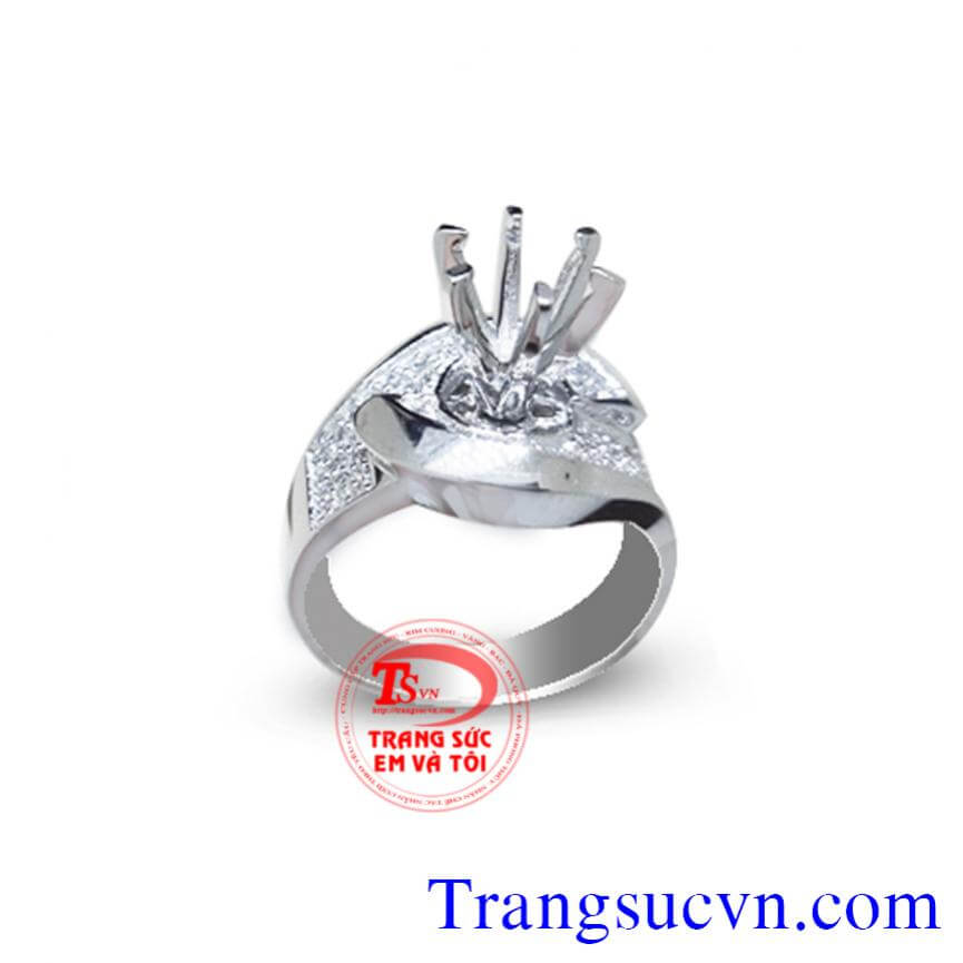 Vỏ nhẫn kim cương vàng trắng