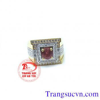 Nhẫn nam ruby thiên nhiên