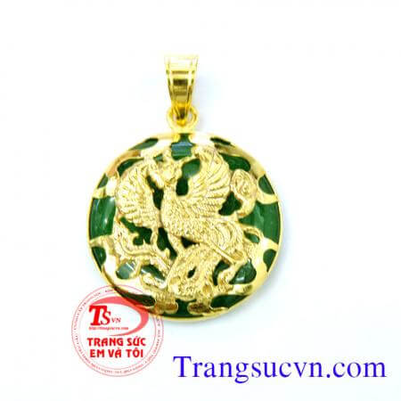 Mặt dây phượng hoàng vàng