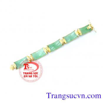 Lắc tay ngọc cẩm thạch vàng