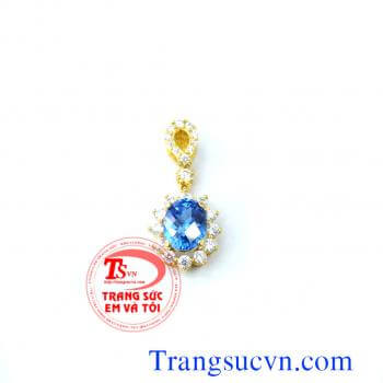 Mặt đá topaz mặt dây