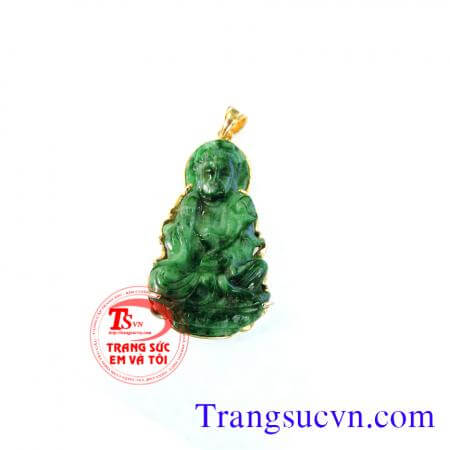 Mặt phật cẩm thạch bọc vàng đẹp