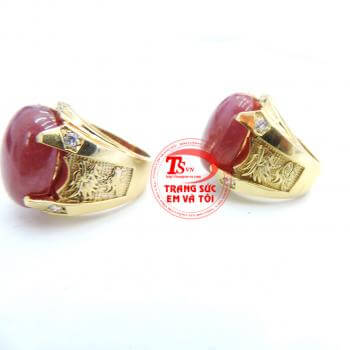 Nhẫn nam ruby rồng