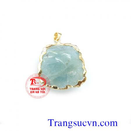 Mặt dây Phật Aquamarine đẹp