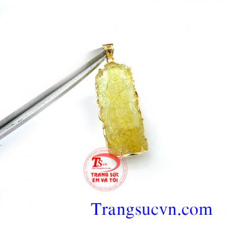 Mặt phật bản mệnh bọc vàng, mặt quan âm dây chuyền bằng bà di lặc ngà voi tượng da Tượng Phật Ngọc Quan Thế Âm Bồ Tát nghìn tay