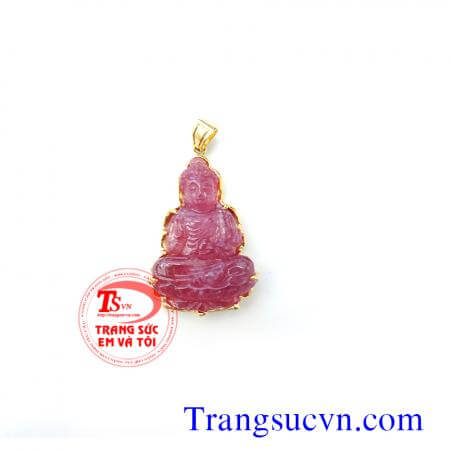 Mặt phật Adida ruby+vàng 10k