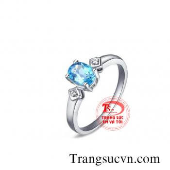 Nhẫn đá topaz đẹp nữ