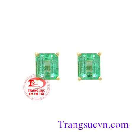 Hoa tai,doi bong tai,doi hoa tai,hoa tai da emerald,hoa tai ngoc luc bao,hoa ta dep,emerald,cặp bông tai,nu vang tay,nu đeo tai