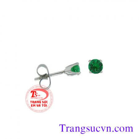 Nụ tai emerald nhỏ xinh