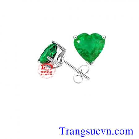 Hoa tai,doi bong tai,doi hoa tai,hoa tai da emerald,hoa tai ngoc luc bao,hoa ta dep,emerald,cặp bông tai,nu vang tay,nu đeo tai