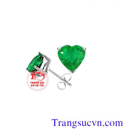 Hoa tai,doi bong tai,doi hoa tai,hoa tai da emerald,hoa tai ngoc luc bao,hoa ta dep,emerald,cặp bông tai,nu vang tay,nu đeo tai