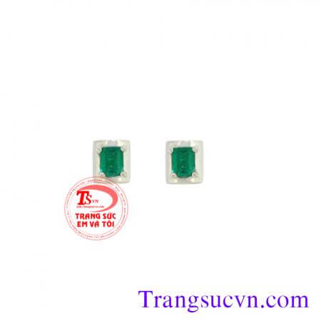 Bán Hoa tai emerald vàng tây,giá đôi bông tai emerald thiên nhiên có giấy kiểm định đá quý và vàng,đặt hoa tai vàng gắn đá quý tự nhiên theo yêu cầu