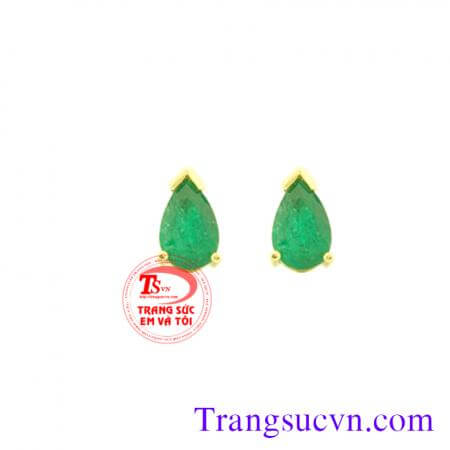 Hoa tai,doi bong tai,doi hoa tai,hoa tai da emerald,hoa tai ngoc luc bao,hoa ta dep,emerald,cặp bông tai,nu vang tay,nu đeo tai