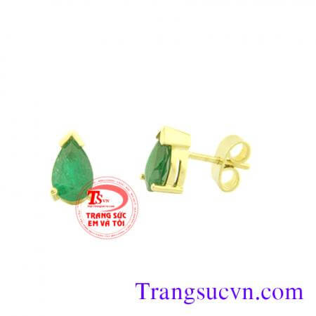 Hoa tai,doi bong tai,doi hoa tai,hoa tai da emerald,hoa tai ngoc luc bao,hoa ta dep,emerald,cặp bông tai,nu vang tay,nu đeo tai