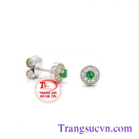 Cặp nụ emerald tròn