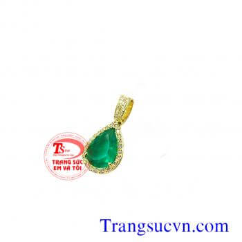 Mặt Emerald vàng 18k