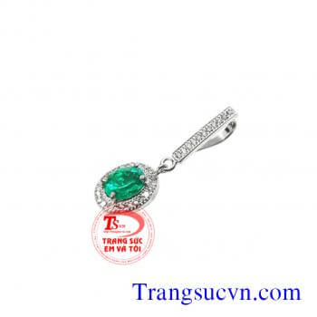 Mặt dây đá tự nhiên Emerald