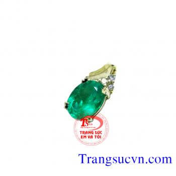 Mặt dây đá quý emerald oval