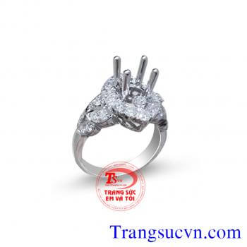 Vỏ nhẫn Diamond đẹp Bán Vỏ nhẫn kim cương đẹp,gia vo nhan,vo nhan kim cuong,o nhan kim cung thiên nhiên có giấy kiểm định đá quý và vàng,chế tác trên máy 3D