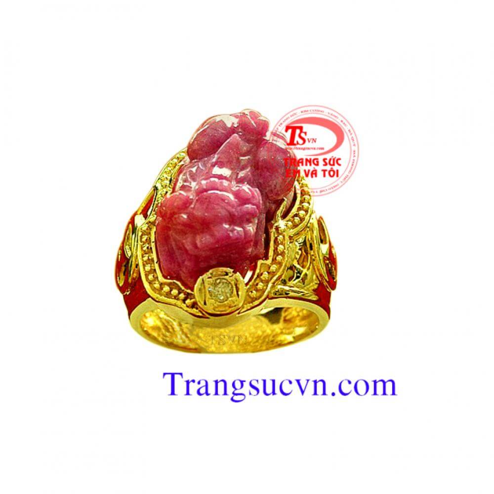 Nhẫn nam tỳ hưu ruby