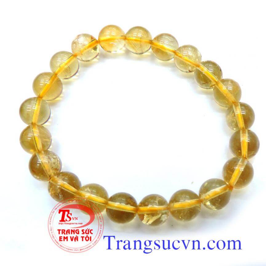 Đá thạch anh vàng chuỗi tay