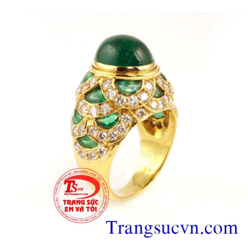 Nhẫn nam phong cách emerald đẹp