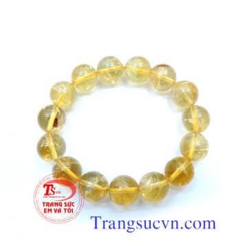 Vòng tay đá thạch anh vàng