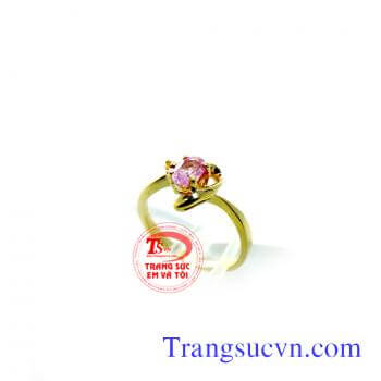 Nhẫn saphir hồng tự nhiên