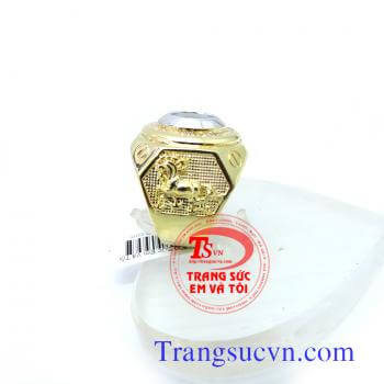 Nhẫn đá topaz ngựa vàng,nhẫn nam vang tay gia re,nhẫn nam vang tay10k,nhẫn nam vàng tay 14k,nhẫn nam đẹp