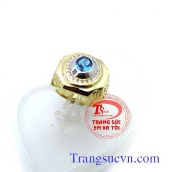 Nhẫn đá topaz ngựa vàng,nhẫn nam vang tay gia re,nhẫn nam vang tay10k,nhẫn nam vàng tay 14k,nhẫn nam đẹp