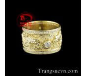 Nhẫn Rồng đính kim cương tự nhiên