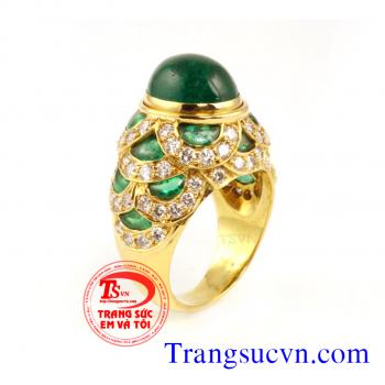 Nhẫn nam phong cách emerald đẹp