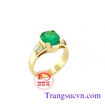 nhan,nu, emerald,nhan nu vang,nhan nu dep,vang tay,ý 18k,nhẫn dá quý