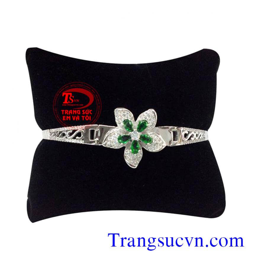 Vòng tay kim cương và emerald đẹp