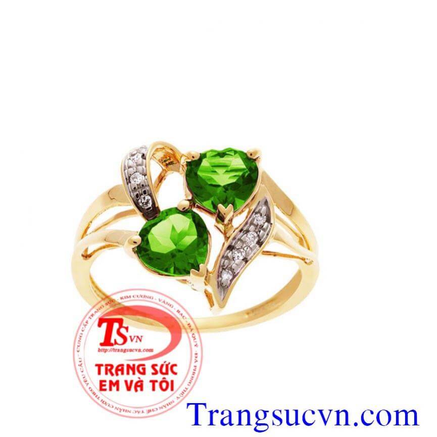Nhẫn nữ gắn đá Peridot