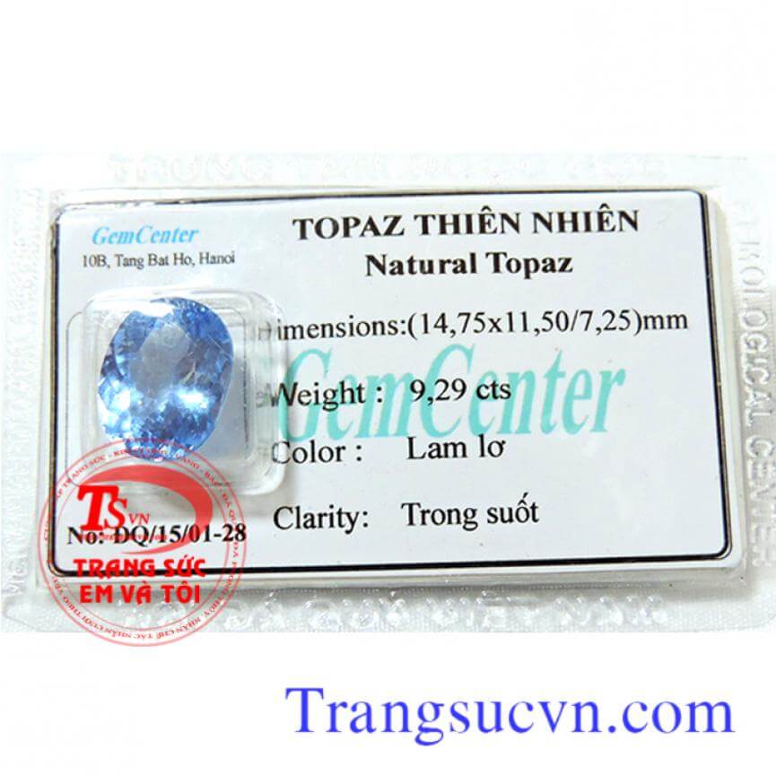 Viên đá Topaz xanh nước biển