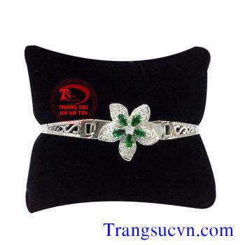 Vòng tay kim cương và emerald đẹp