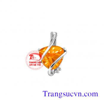 Mặt dây Citrine vàng tây