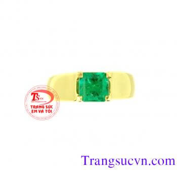 Nhẫn nam mặt đá xanh mệnh hỏa