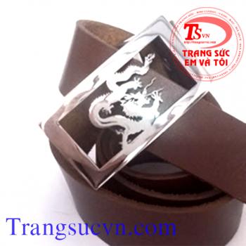 Mặt thắt lưng vàng trắng 18k Rồng