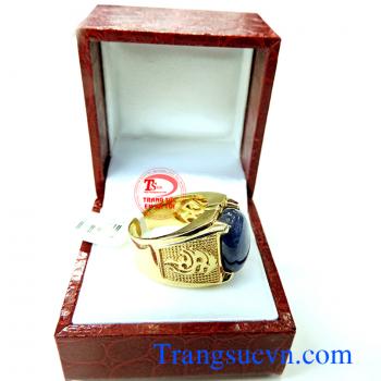 Nhẫn nam saphir vàng tây đẹp