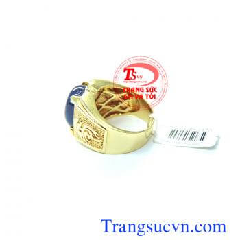 Nhẫn nam saphir vàng tây đẹp