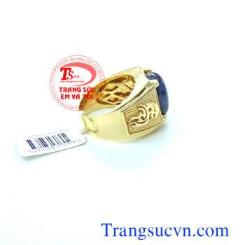 Nhẫn nam saphir vàng tây đẹp